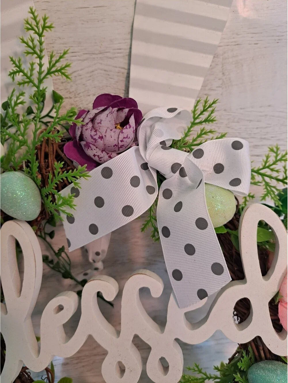 Easter Bunny Blessed Wreath Spring Egg Seasonal Floral